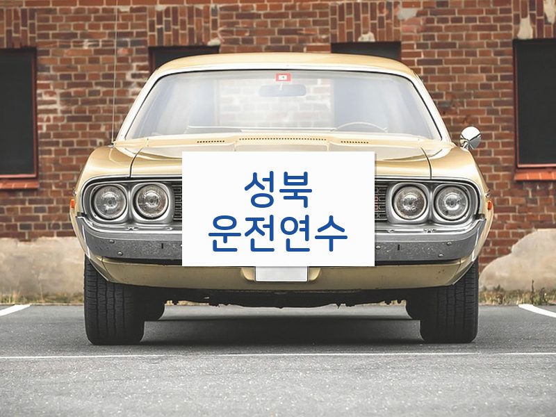 성북운전연수 후기