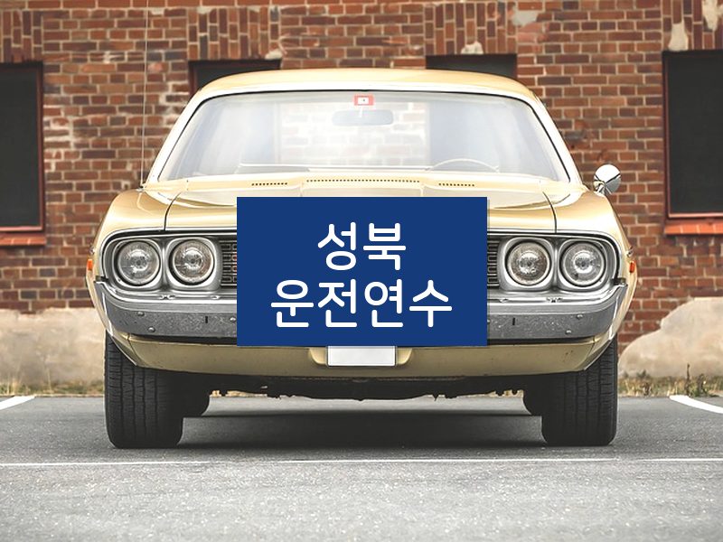 성북운전연수 후기