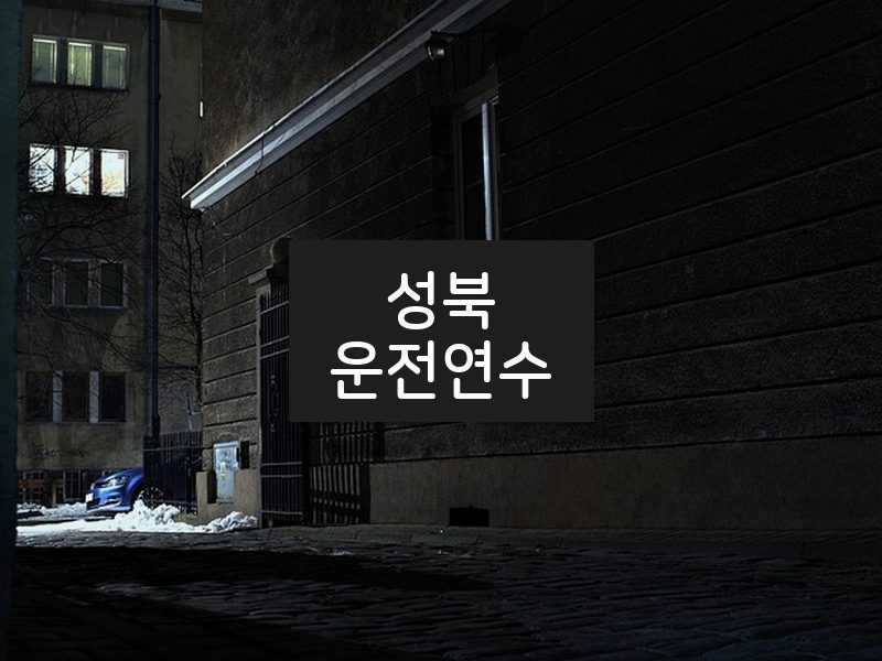성북운전연수 후기