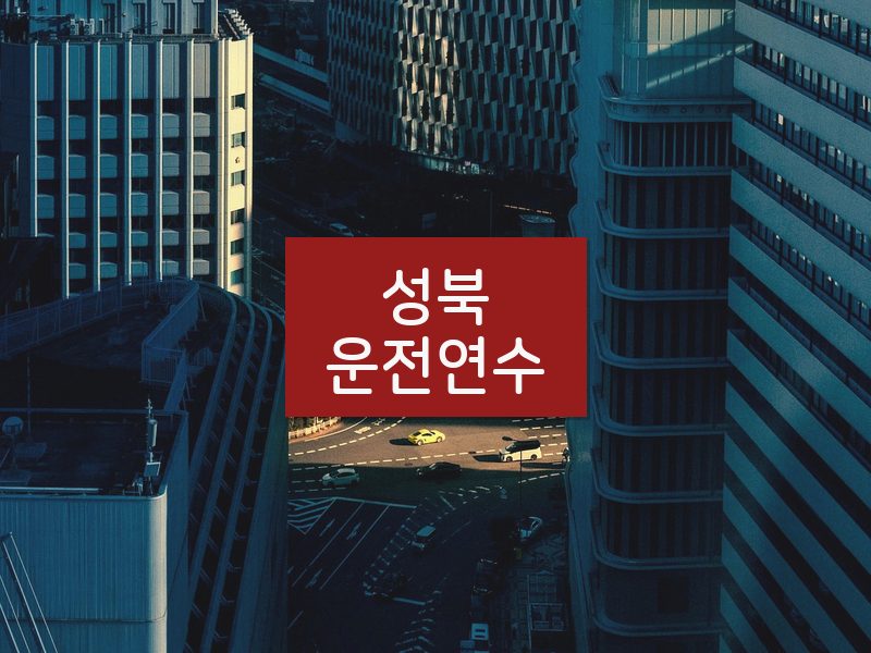 성북운전연수 후기