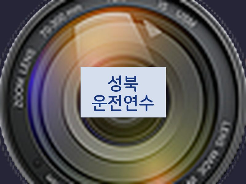 성북운전연수 후기