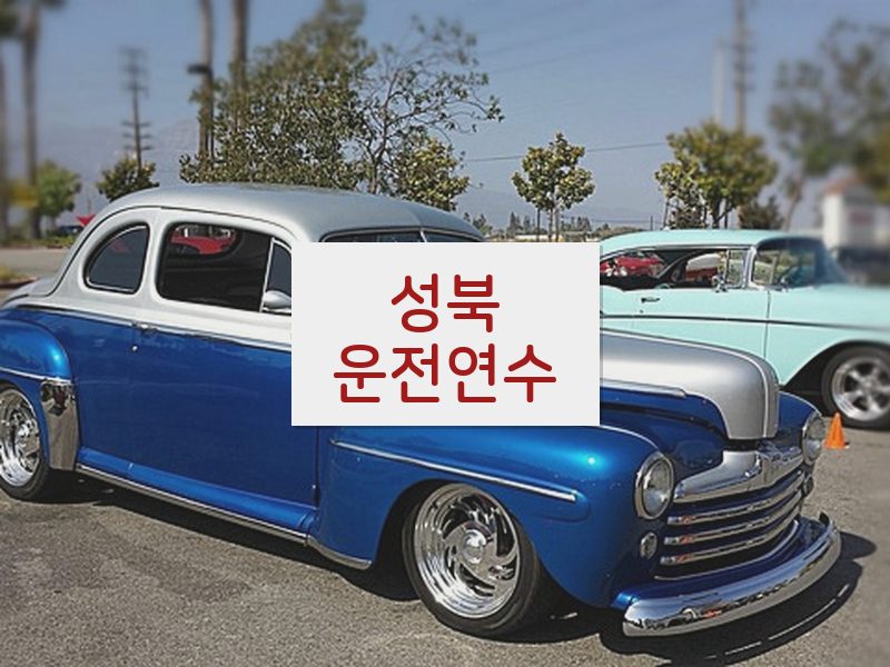 성북운전연수 후기