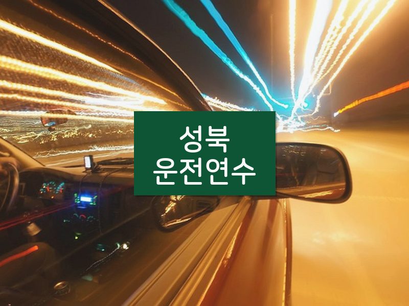 성북운전연수 후기