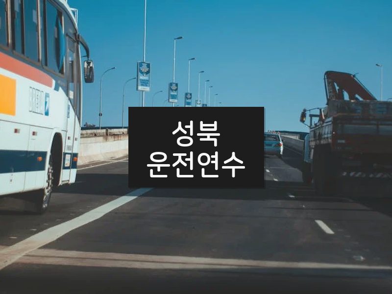 성북운전연수 후기