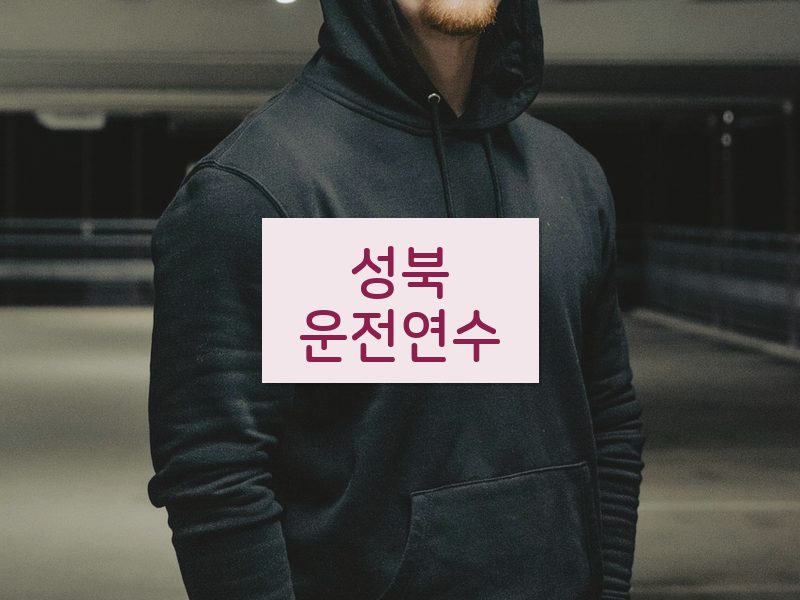성북운전연수 후기