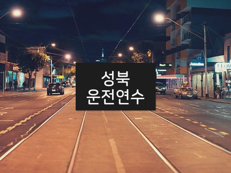 성북운전연수 후기