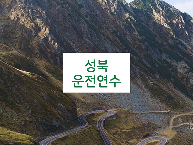 성북운전연수 후기
