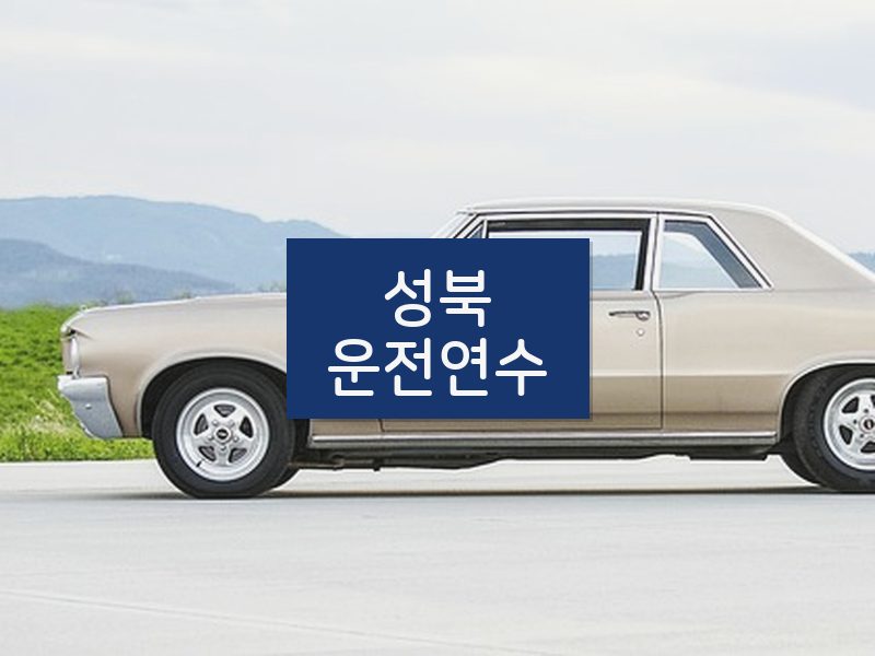 성북운전연수 후기