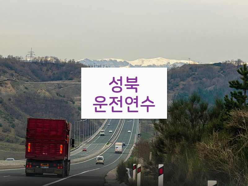 성북운전연수 후기