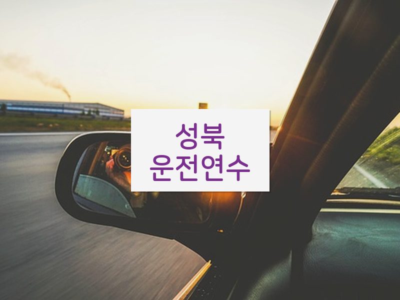 성북운전연수 후기