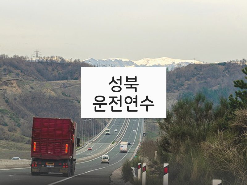 성북운전연수 후기