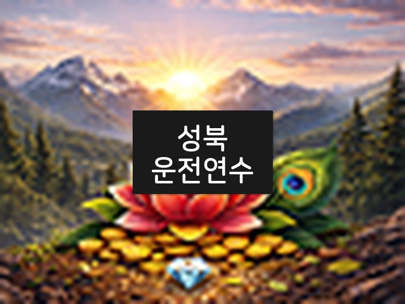 성북운전연수 후기