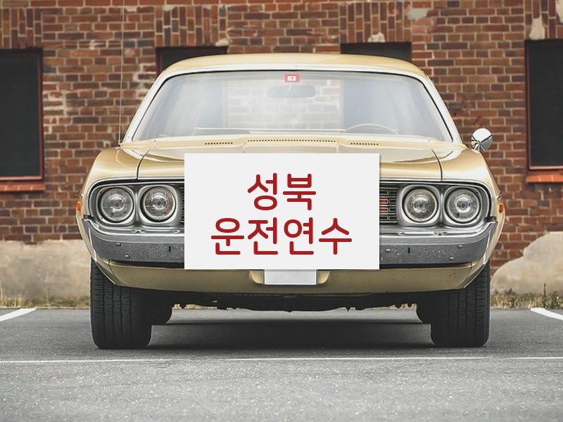 성북운전연수 후기