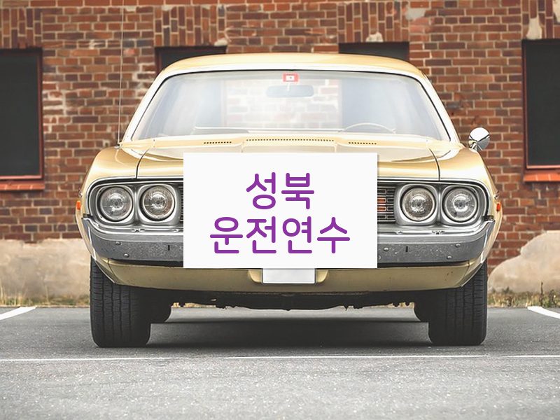 성북운전연수 후기