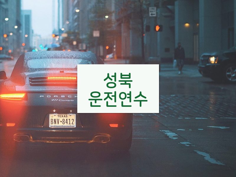 성북운전연수 후기