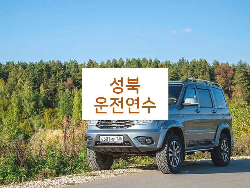 성북운전연수 후기