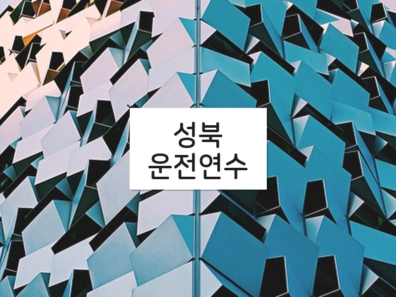 성북운전연수 후기