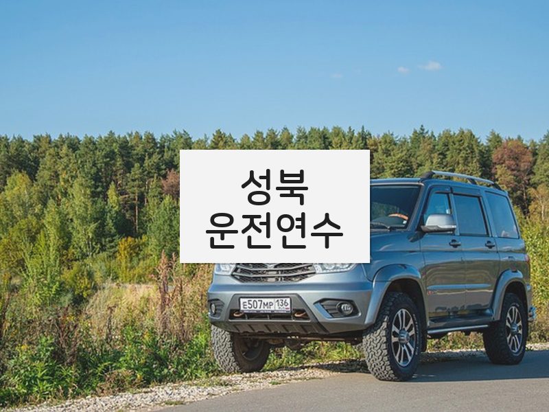 성북운전연수 후기