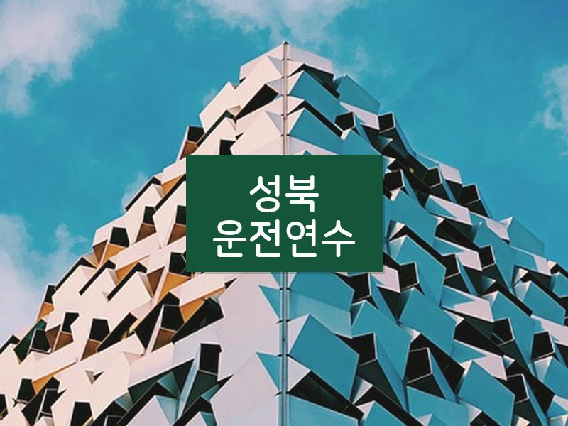 성북운전연수 후기