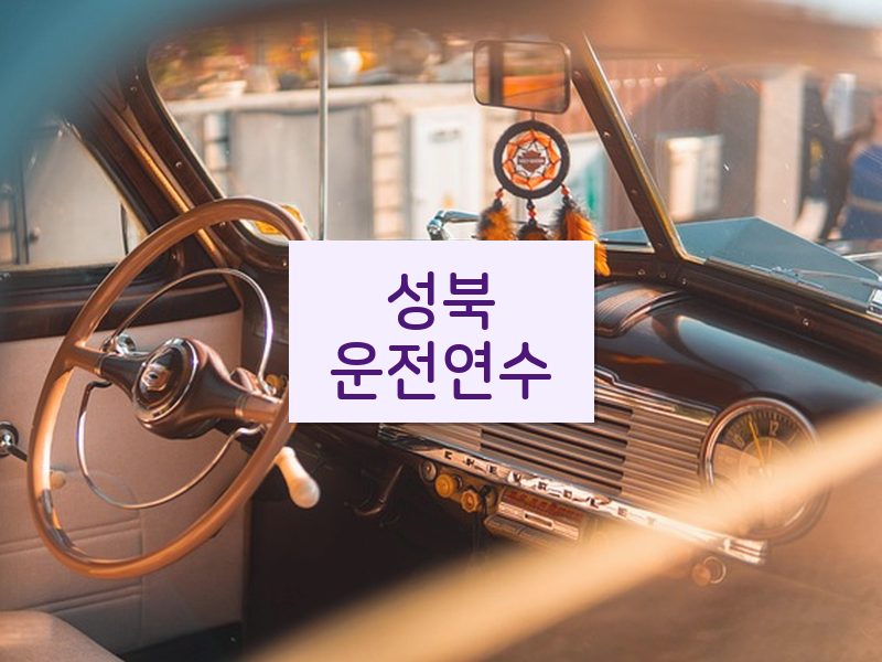 성북운전연수 후기