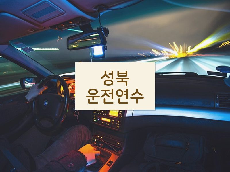 성북운전연수 후기