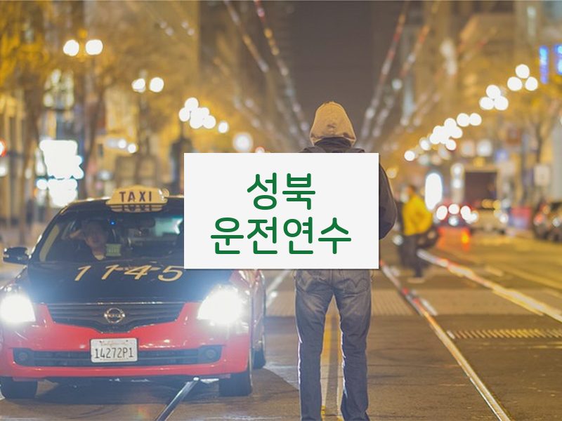 성북운전연수 후기
