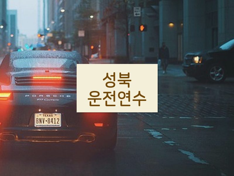 성북운전연수 후기