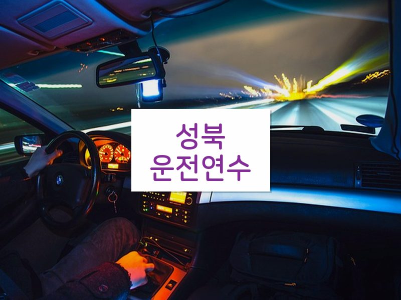 성북운전연수 후기