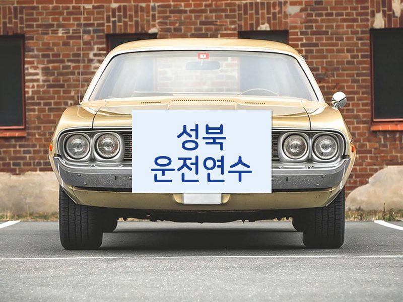 성북운전연수 후기