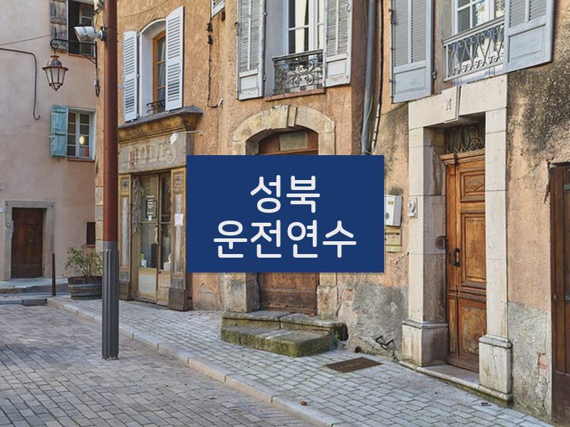 성북운전연수 후기