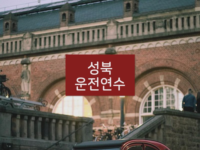 성북운전연수 후기