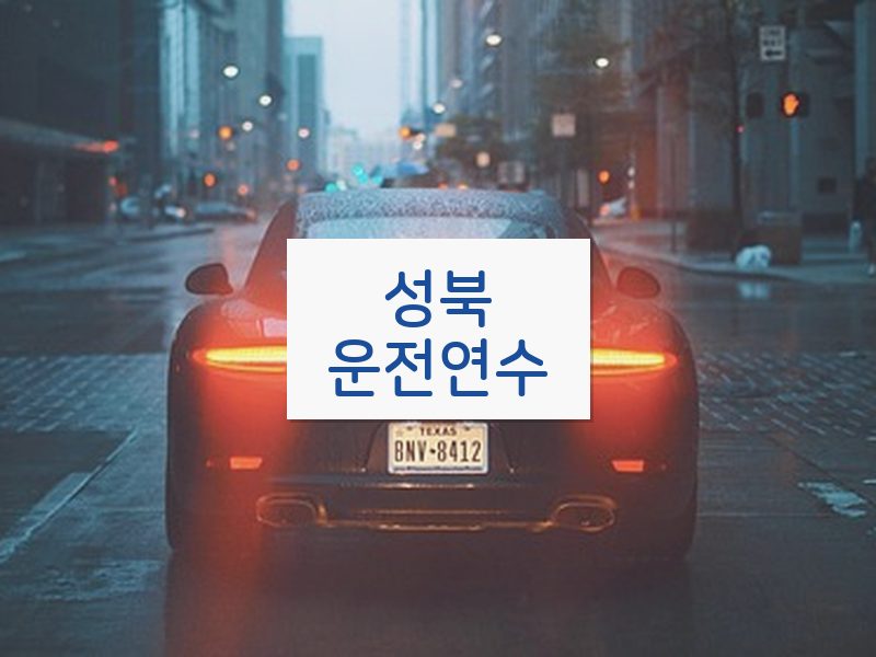 성북운전연수 후기