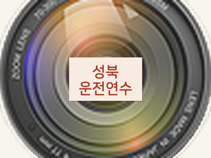 성북운전연수 후기