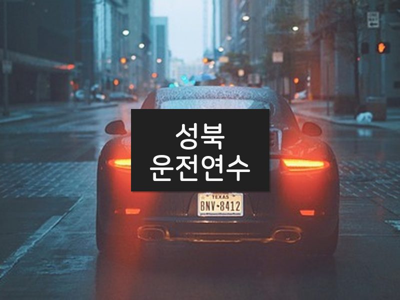 성북운전연수 후기