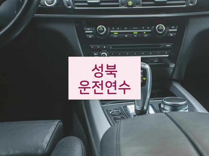 성북운전연수 후기