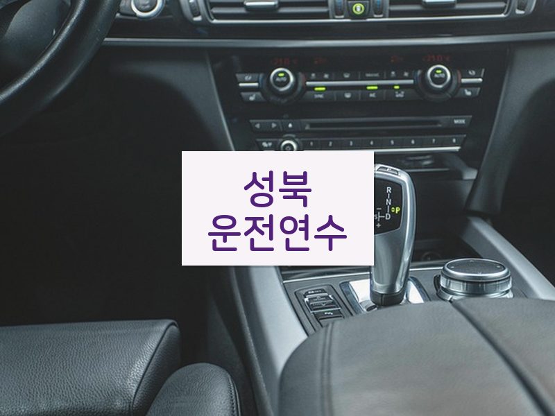 성북운전연수 후기