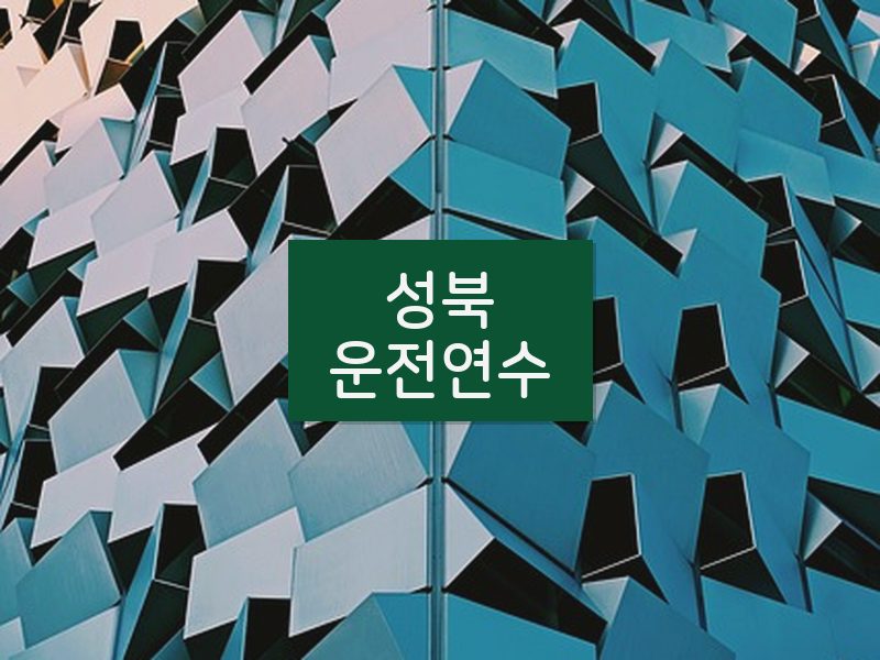 성북운전연수 후기