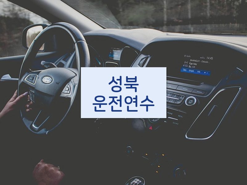 성북운전연수 후기