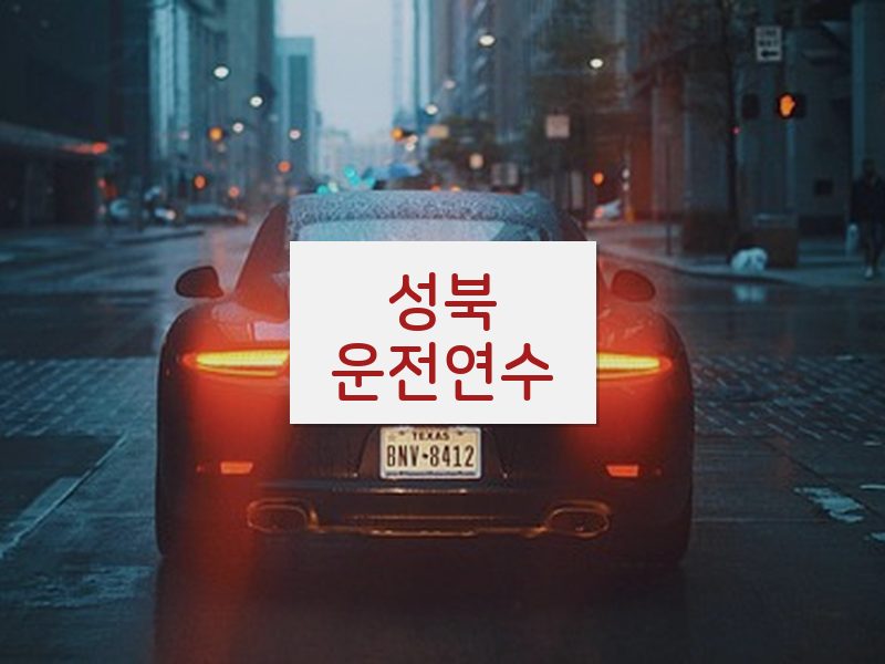 성북운전연수 후기