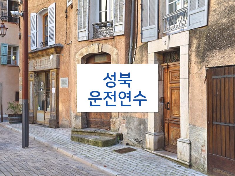 성북운전연수 후기
