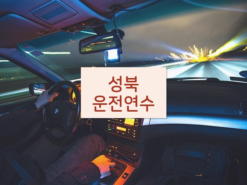 성북운전연수 후기