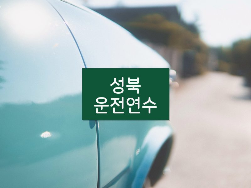 성북운전연수 후기