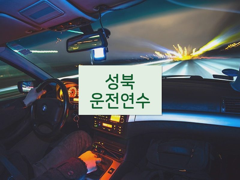 성북운전연수 후기