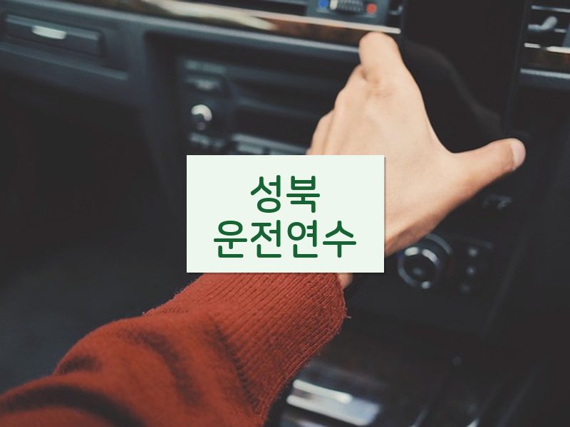 성북운전연수 후기