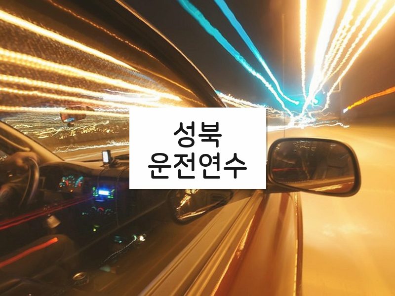 성북운전연수 후기