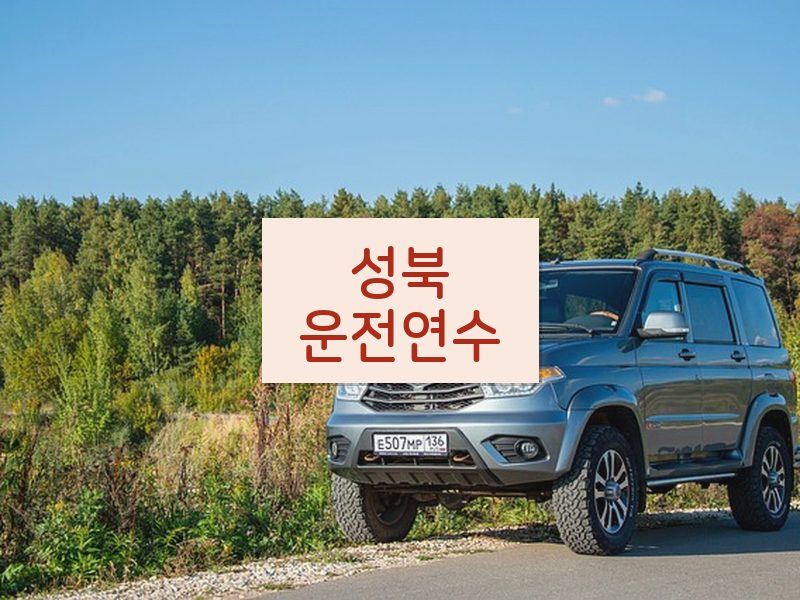 성북운전연수 후기