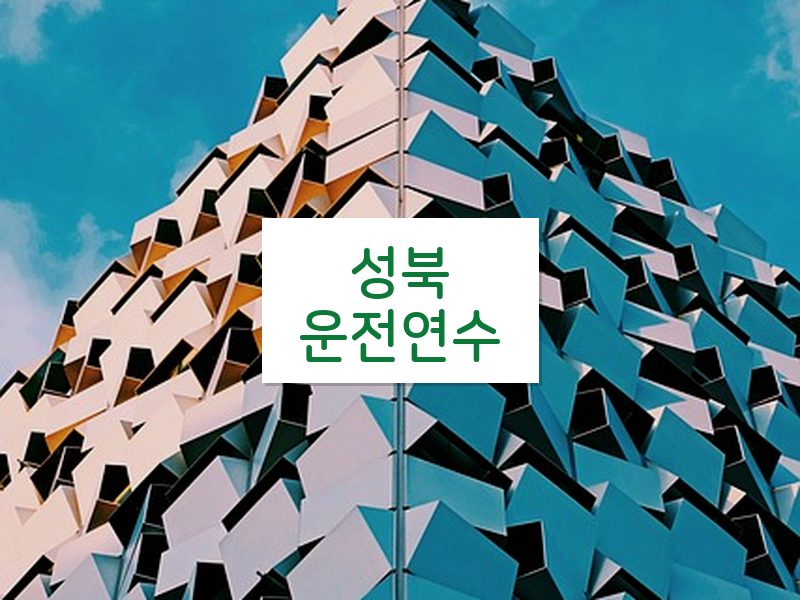 성북운전연수 후기