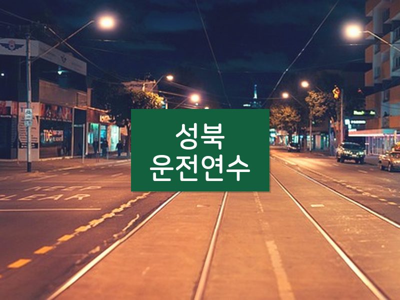 성북운전연수 후기
