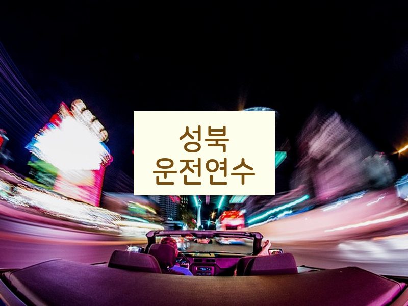 성북운전연수 후기