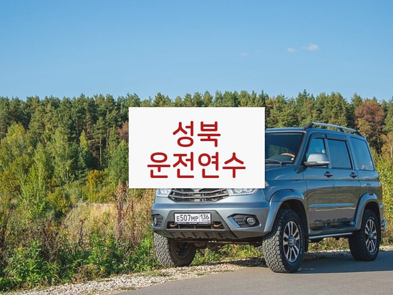 성북운전연수 후기